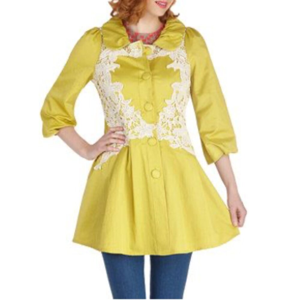 Modcloth Ryu Belles of Ireland Coat